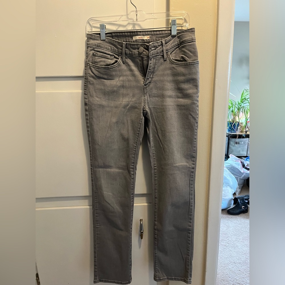 Light Gray Levi’s 712 Slim Jeans - Picture 1 of 5